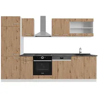 Vicco Küchenzeile Artisan Eiche/Weiß 300 cm AP Anthrazit