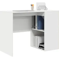 VidaXL Schreibtisch Weiß Holzwerkstoff Mittel Stauraum Rechteckig