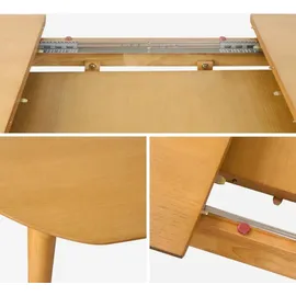 sweeek Ausziehtisch 160-210 x 75 x 90 cm natur