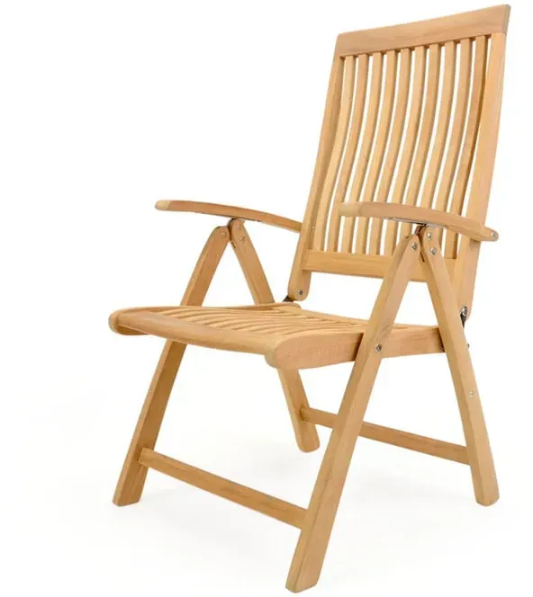 Gartenstuhl Sunrise Teak Hochlehner verstellbar