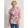 GOLDNER Tunika Schlupfbluse mit floralem Muster Freizeitbluse mit Rundhals mit V und 3/4-Ärmeln bunt 38