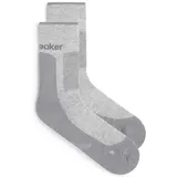 Icebreaker Merino Hike+ Medium Crew-socken - Blizzard Heather / Alloy - EU 39-41 1/2
