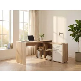 Finori Eckschreibtisch LONDON 1 Braun