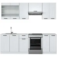 Vicco Küchenzeile Fame-Line 240 cm Weiß