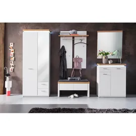 MCA Furniture Garderoben-Set 261 x 201 x 38 cm weiß