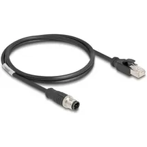 DeLock 80850 RJ45 / M12 Patchkabel CAT 5e S/FTP 1.00m Schwarz
