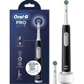 Oral-B Pro Series 1 schwarz/weiß + 2. Handstück + Aufsteckbürsten 2 St.