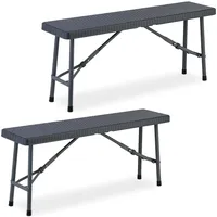 Relaxdays Bierbank 102 x 42 x 25 cm Grau