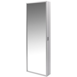 Schuhschrank Foot Box Kristalia Aluminium eloxiert grau, Designer Luciano Bertoncini, 190x65x20 cm