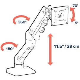 Ergotron HX Desk Monitor Arm schwarz