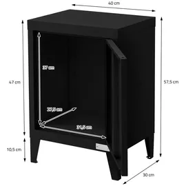 ML-Design Aktenschrank 40x30x57,5 cm Schwarz