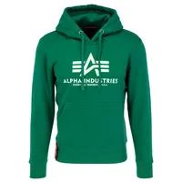 Alpha Industries Basic Hoody Kapuzensweat für Herren Jungle Green