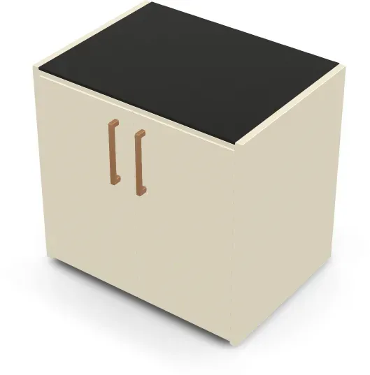 Brabura CT 90 Oven - Nero Zimbabwe / Perle Blanche / Holzgriff