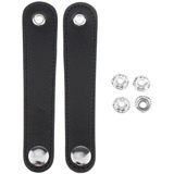 Akkordeon-Faltenbalg-Verschluss, PU-Leder, Mittelabstand optional, 10,4 cm, Schwarz