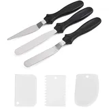 TSHAOUN Streichpalette Set 6 Stück Edelstahl Schwarz