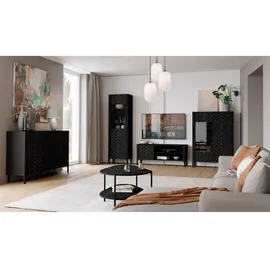 beautysofa Schreibtisch Schwarz, Holzwerkstoff, 135x77.5x60 cm, Arbeitszimmer, Schreibtische, Bürotische