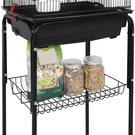 Yaheetech Vogelkäfig Vogelvoliere 46 x 35,5 x 158,5 cm Schwarz