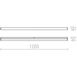 rendl light Levia 120 24 W 3000 K Chrom 120 cm