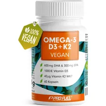 ProFuel Omega-3 + Vitamin D3 & K2 Kapseln 60 St.