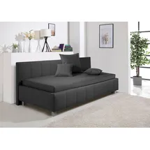 MAINTAL Polsterliege MAINTAL "Mailo", grau (anthrazit), B:117cm L:218cm, Komplettbetten, mit Bettkasten, in 3 Breiten, Federkern- oder Bonellmatratze wählbar