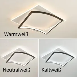 Eurotondisplay LED Deckenleuchte Metall 500 mm inkl. Fernbedienung Schwarz/Weiß