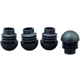 Siena Garden Fußkappe 4er-Set Ø 20 mm Kunststoff schwarz