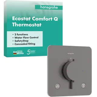 Hansgrohe Ecostat Comfort Q Duschthermostat Unterputz für 2 Verbraucher Brushed Black Chrome 33713340