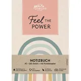 good life books & media gmbh / pen2nature Feel The Power . Nachhaltiges Notizbuch in A5 mit Hardcover und Regenbogen-Motiv