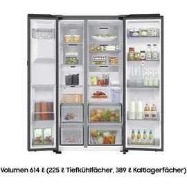 Samsung RS90F67BEFEF RS97F Side-by-Side (614 l, 1784 mm hoch, Schwarz)