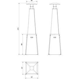 Kratki Umbrella BS Gasheizstrahler 12 kW weiß