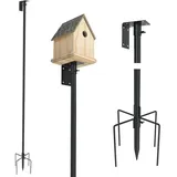 urban deco Vogelhaus-Stangenhalterungsset 203 cm Kolibri verstellbar schwarz