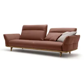 creation by rolf benz 4-Sitzer "CR.460 mit verstellbarer Rückenlehne, Designsofa, bequem", braun (signalbraun 534, 44), B:248cm H:103cm T:100cm, NaturLEDER OSKAR (echtes Rindsleder), CREATION BY ROLF BENZ, Sofas, Sockel in Nussbaum, Füße Nussbaum, Breite 248 cm