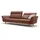 creation by rolf benz 4-Sitzer "CR.460 mit verstellbarer Rückenlehne, Designsofa, bequem", braun (signalbraun 534, 44), B:248cm H:103cm T:100cm, NaturLEDER OSKAR (echtes Rindsleder), CREATION BY ROLF BENZ, Sofas, Sockel in Nussbaum, Füße Nussbaum, Breite 248 cm