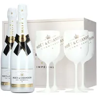 Moet & Chandon Ice Impérial - Champagner - Set mit 4 original Cups