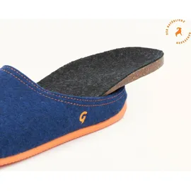 Gottstein Wool Slide-In in midnight /orange - Gr.: 38