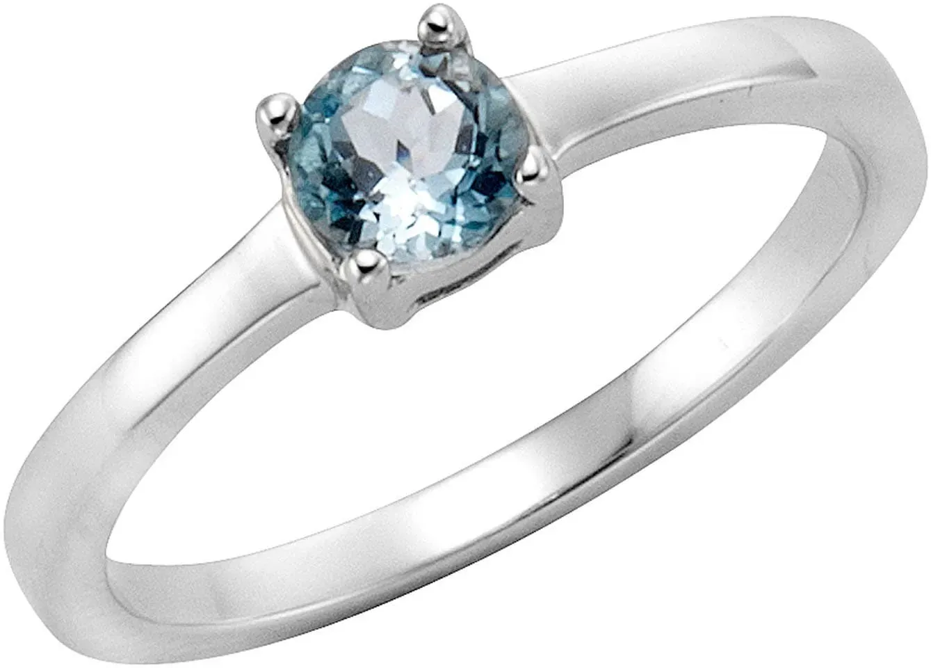 Silberring »Schmuck Geschenk Silber 925 Fingerring Damenring Solitär«, mit Blautopas (behandelt), 64333831-58 silberfarben-hellblau + hellblau