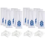 12 Staubsauger-Ersatzbeutel 4 Filtersets für Miele HyClean 3D Efficiency gn Classic C1 Ymyny