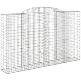 vidaXL Gabionen mit Hochbogen 300 x 50 x 180/200 cm