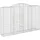 vidaXL Gabionen mit Hochbogen 300 x 50 x 180/200 cm