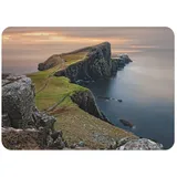 Platzset mit Unterseite aus Kork, Sonne untergehend, Eleonora, Schottland, groß, 39,5 x 28,5 cm