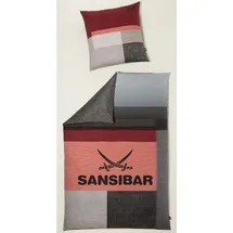Sansibar Sunrise Satin Rot 135 x 200 cm + 80 x 80 cm