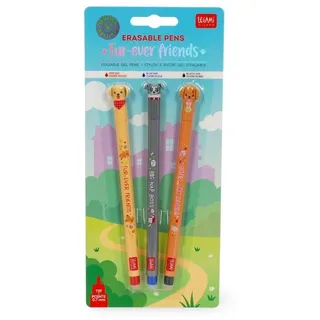 Legami Löschbarer Gelstift Set Fur-Ever Friends 3 St.