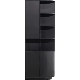 Woood Vitrine Finca 78 x 40 x 210 cm Schwarz