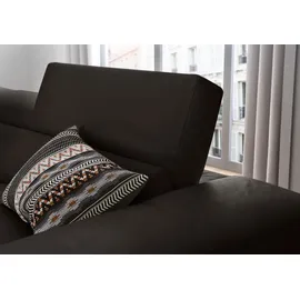 W.Schillig Eckcouch Leder 3-Sitzer Braun