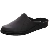 Rohde Herren Hausschuhe Pantoffeln Leder Lekeberg 1558-90, Größe:45 EU, Farbe:Schwarz - 45 EU