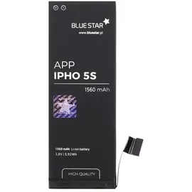 Bluestar Akku Ersatz kompatibel mit iPhone 5S 1560 mAh Austausch Batterie Handy Accu APN 616-0721