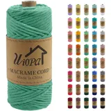 Uiopa Makramee Garn 4mm x 100m, Einfach Gedrehte Makramee Rope Garn Weiches Baumwollgarn, Makramee 4mm Dickes Garn für Wandbehang, Pflanzenaufhänger, Traumfänger, Boho Home Decor