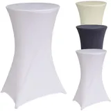 Baumarktplus Stehtischhusse 60 cm Farbe nach Auswahl Husse Partytisch Bistrotisch Decke Weiß