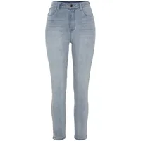 LASCANA High-waist-Jeans mit seitlicher Stickerei, elastische Skinny-Jeans, blau