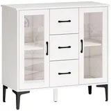 Homcom Sideboard 90 x 86 x 38 cm Weiß